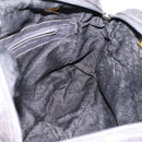 BOTTEGA VENETA INTRECCIATO Hand Bag Leather Black Gold Auth 197615-17