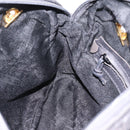 BOTTEGA VENETA INTRECCIATO Hand Bag Leather Black Gold Auth 197615-18