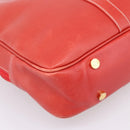 LOEWE Business Bag Leather Red Gold Auth 197616-14