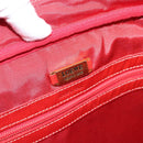 LOEWE Business Bag Leather Red Gold Auth 197616-11