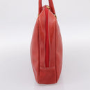 LOEWE Business Bag Leather Red Gold Auth 197616-3