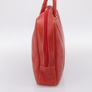 LOEWE Business Bag Leather Red Gold Auth 197616-4