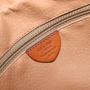 CELINE Macadam Shoulder Bag PVC Leather Brown Gold Auth 197617A-17
