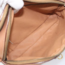CELINE Macadam Shoulder Bag PVC Leather Brown Gold Auth 197617A-18
