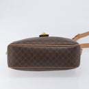 CELINE Macadam Shoulder Bag PVC Leather Brown Gold Auth 197617A-9