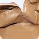 CELINE Macadam Canvas Boston Bag PVC Leather Brown Gold Auth 197619-19