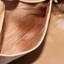 CELINE Macadam Canvas Boston Bag PVC Leather Brown Gold Auth 197619-21