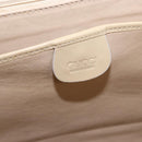 GUCCI Hand Bag Leather 2way Beige Gold Auth 197623-24