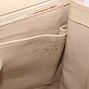 GUCCI Hand Bag Leather 2way Beige Gold Auth 197623-11