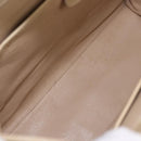 GUCCI Hand Bag Leather 2way Beige Gold Auth 197623-10