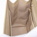 GUCCI Hand Bag Leather 2way Beige Gold Auth 197623-26