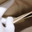GUCCI Hand Bag Leather 2way Beige Gold Auth 197623-28