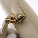 GUCCI Hand Bag Leather 2way Beige Gold Auth 197623-30