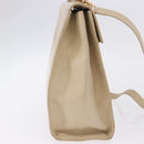 GUCCI Hand Bag Leather 2way Beige Gold Auth 197623-5