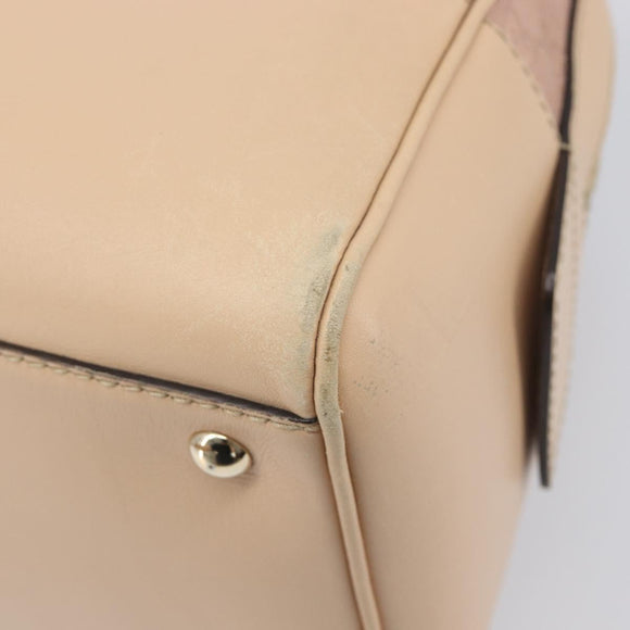 GUCCI GG Canvas Lovely Boston Bag Pink Gold Auth 197628