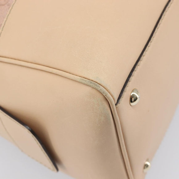GUCCI GG Canvas Lovely Boston Bag Pink Gold Auth 197628