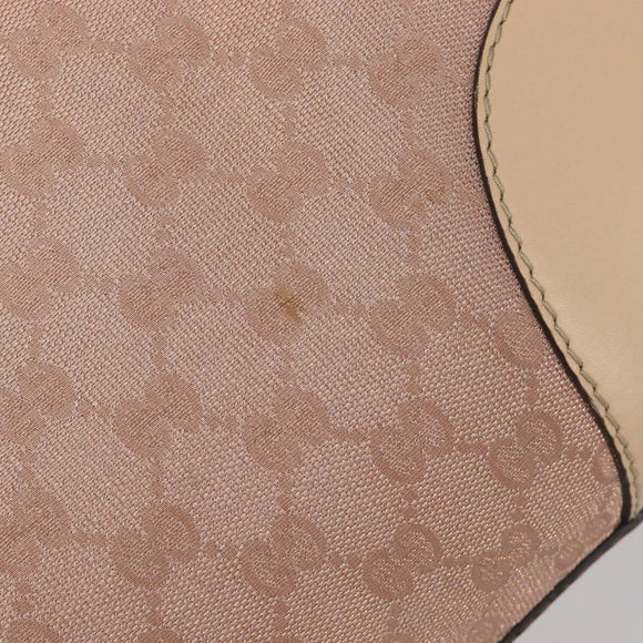 GUCCI GG Canvas Lovely Boston Bag Pink Gold Auth 197628