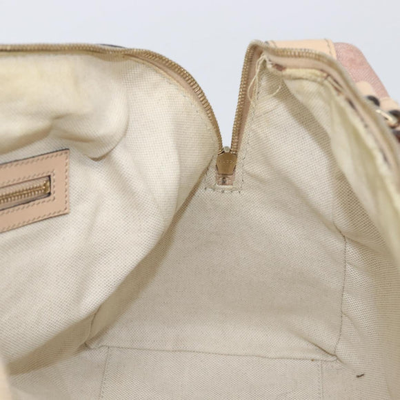 GUCCI GG Canvas Lovely Boston Bag Pink Gold Auth 197628