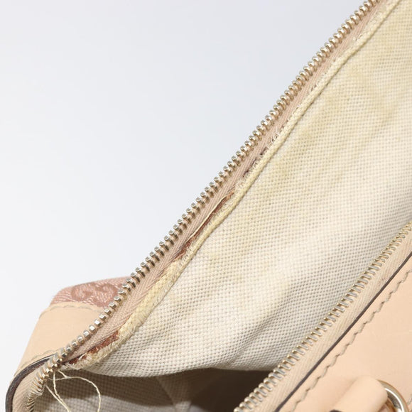 GUCCI GG Canvas Lovely Boston Bag Pink Gold Auth 197628