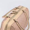 GUCCI GG Canvas Lovely Boston Bag Pink Gold Auth 197628-6