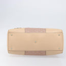 GUCCI GG Canvas Lovely Boston Bag Pink Gold Auth 197628-9