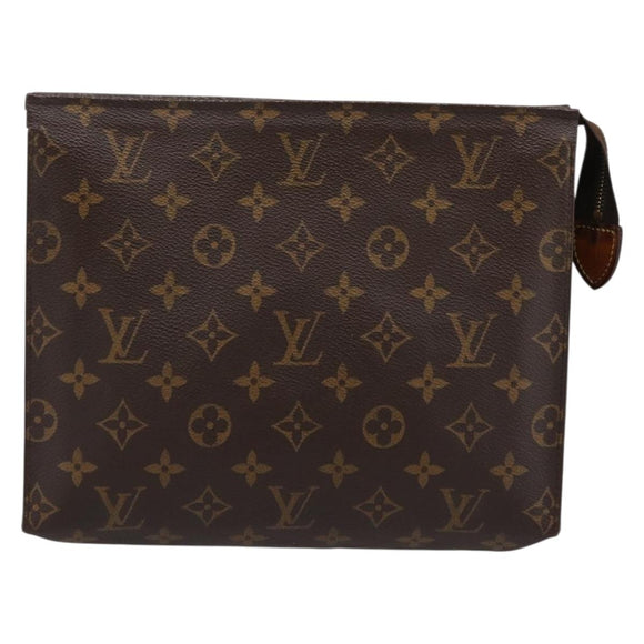 LOUIS VUITTON Monogram Poche Toilette 26 Pouch M47542 LV Auth 197629
