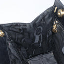 Salvatore Ferragamo Vala Hand Bag Leather Black Gold Auth 197630-18