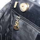 Salvatore Ferragamo Vala Hand Bag Leather Black Gold Auth 197630-19