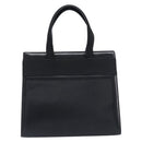 Salvatore Ferragamo Vala Hand Bag Leather Black Gold Auth 197630-2