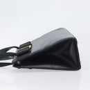 Salvatore Ferragamo Vala Hand Bag Leather Black Gold Auth 197630-4
