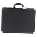 Christian Dior Honeycomb Canvas Trunk PVC Black Gold Auth 197631A-2