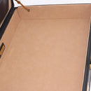Christian Dior Honeycomb Canvas Trunk PVC Black Gold Auth 197631A-21