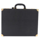 Christian Dior Honeycomb Canvas Trunk PVC Black Gold Auth 197631A-3