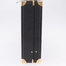 Christian Dior Honeycomb Canvas Trunk PVC Black Gold Auth 197631A-5