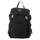 PRADA Backpack Nylon Black Silver Auth 197634-13