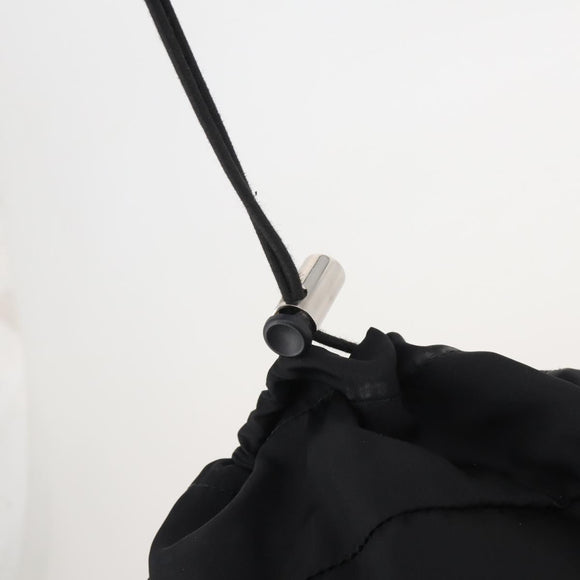 PRADA Backpack Nylon Black Silver Auth 197634