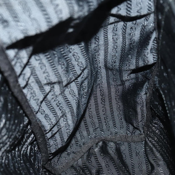 PRADA Backpack Nylon Black Silver Auth 197634