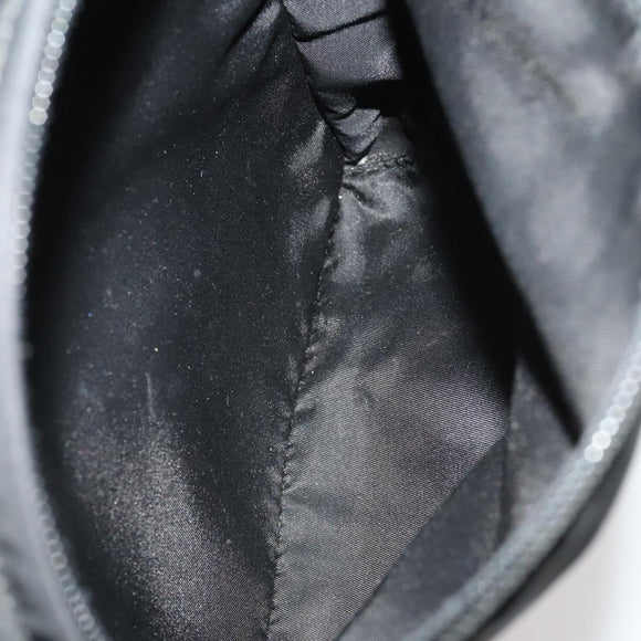 PRADA Backpack Nylon Black Silver Auth 197634