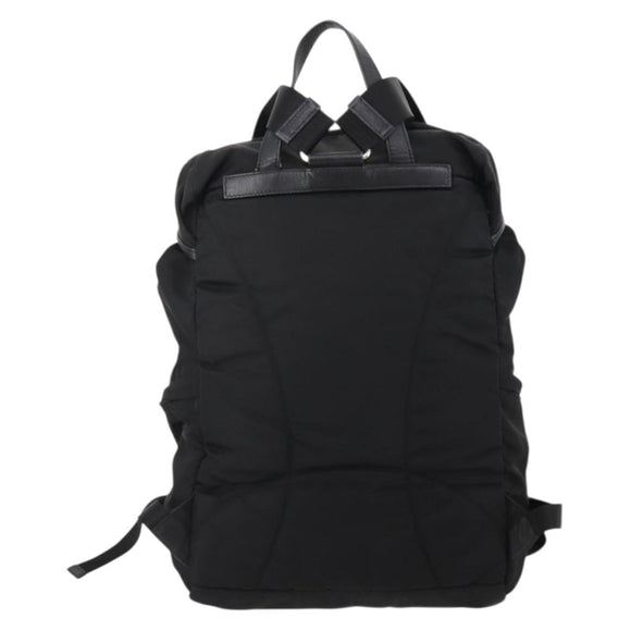 PRADA Backpack Nylon Black Silver Auth 197634