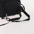 PRADA Backpack Nylon Black Silver Auth 197634-8