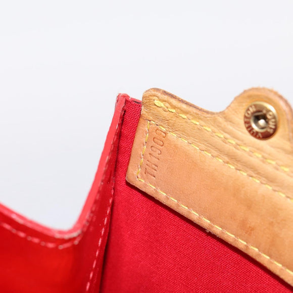 LOUIS VUITTON Monogram Vernis Stanton Hand Bag Red M91078 LV Auth 197637