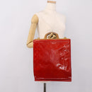 LOUIS VUITTON Monogram Vernis Stanton Hand Bag Red M91078 LV Auth 197637-18