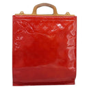 LOUIS VUITTON Monogram Vernis Stanton Hand Bag Red M91078 LV Auth 197637-13