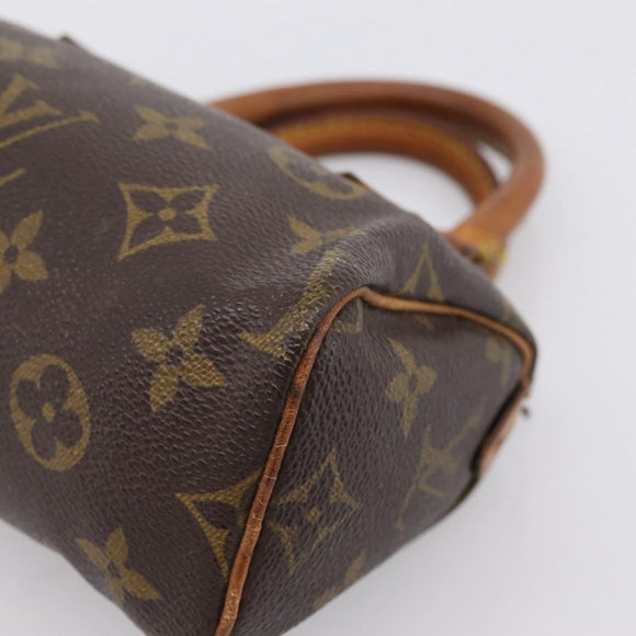 LOUIS VUITTON Monogram Mini Speedy Hand Bag M41534 LV Auth 197639