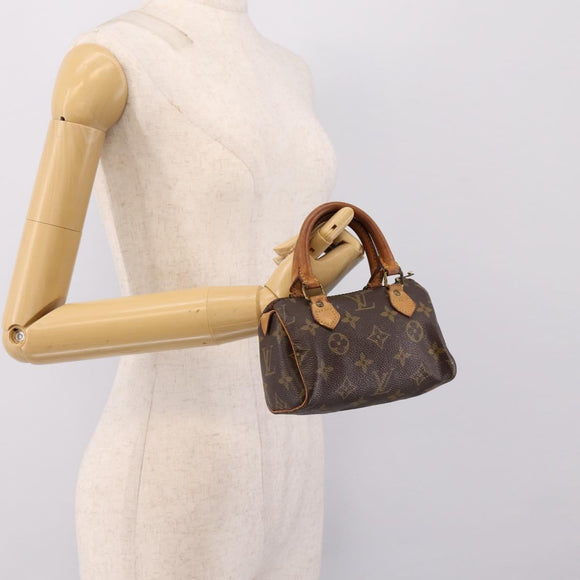 LOUIS VUITTON Monogram Mini Speedy Hand Bag M41534 LV Auth 197639