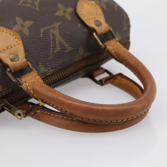 LOUIS VUITTON Monogram Mini Speedy Hand Bag M41534 LV Auth 197639
