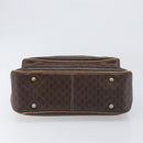 CELINE Macadam Canvas Hand Bag PVC Leather Brown Gold Auth 197642-6