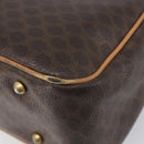 CELINE Macadam Canvas Hand Bag PVC Leather Brown Gold Auth 197642-17