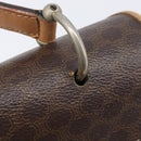 CELINE Macadam Canvas Hand Bag PVC Leather Brown Gold Auth 197642-10