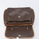 CELINE Macadam Canvas Hand Bag PVC Leather Brown Gold Auth 197642-21
